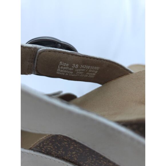 Dansko Women's Susie‎ Slip-on Strappy Footbed Cork Wedge Sandals Size 7.5/38 - Picture 11 of 13